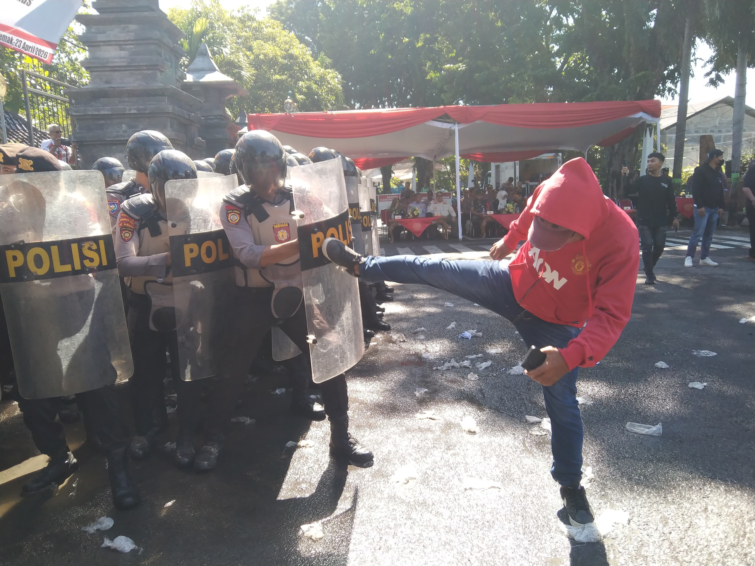 Matangkan Pengamanan May Day, Polres Demak Gelar Latihan Sispamkota