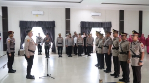 Kapolres Lingga Pimpin Sertijab, Pejabat Baru Siap Emban Amanah