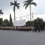 Polres Majalengka Gelar Apel Pengamanan Aksi Unjuk Rasa Guna Jaga Kondusivitas Wilayah