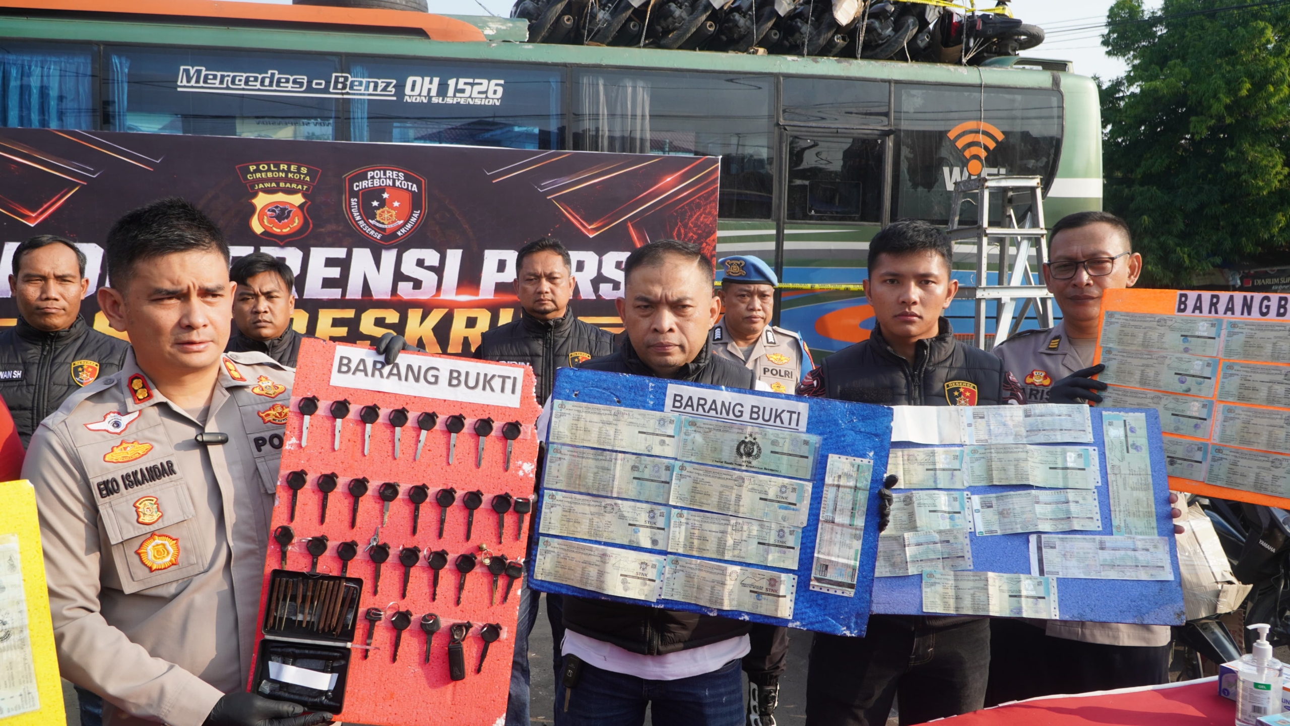 Polres Cirebon Kota Bongkar Jaringan Curanmor Lintas Provinsi, 26 Motor Hasil Curian di Cirebon Gagal Dikirim ke Sumatera