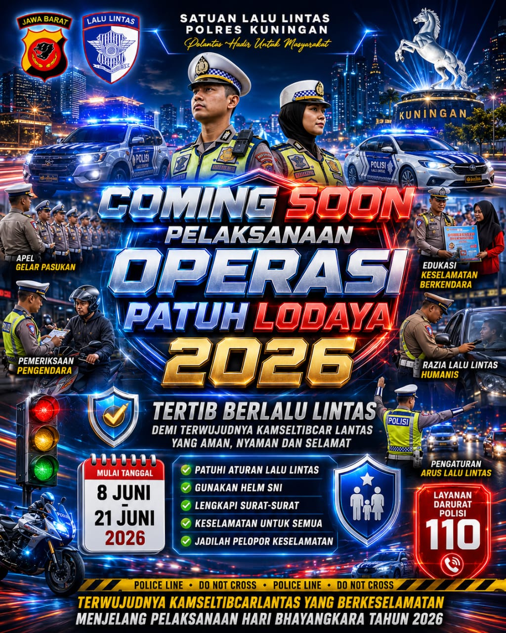Siap-siap, Operasi Patuh Lodaya 2026 Akan Sasar 11 Pelanggaran Prioritas