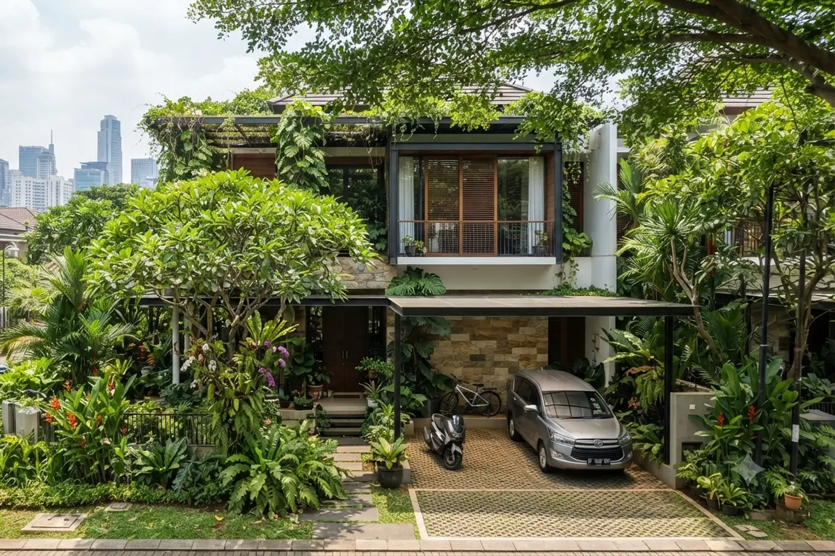 10 Ide Desain Rumah Rimbun untuk Hunian di Kawasan Panas, Sejuk, Asri, dan Tetap Tertata