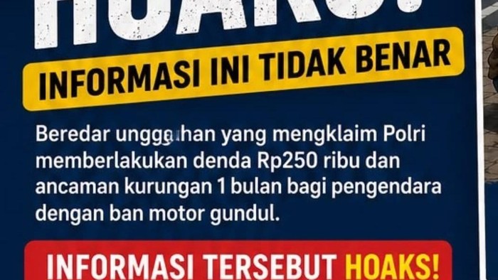 Korlantas Polri: Jangan Percaya Hoaks Polisi Akan Denda Rp 250 Ribu untuk Ban Gundul