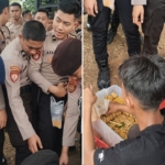 Polisi Borong Tahu Pedagang, Bagikan kepada Warga di Tengah Kegiatan Penyampaian Aspirasi