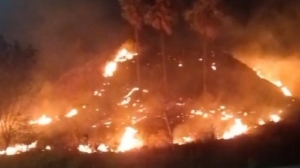 Kawasan Sabana Dekat Hotel Bintang 5 di Labuan Bajo Terbakar