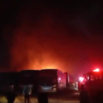 Kebakaran Hebat di Pool Bekasi, Puluhan Bus Sinar Jaya Hangus dan Puslabfor Lakukan Pemeriksaan