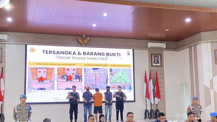 Polda Babel Ungkap Peredaran Narkotika Senilai Rp21,2 Miliar