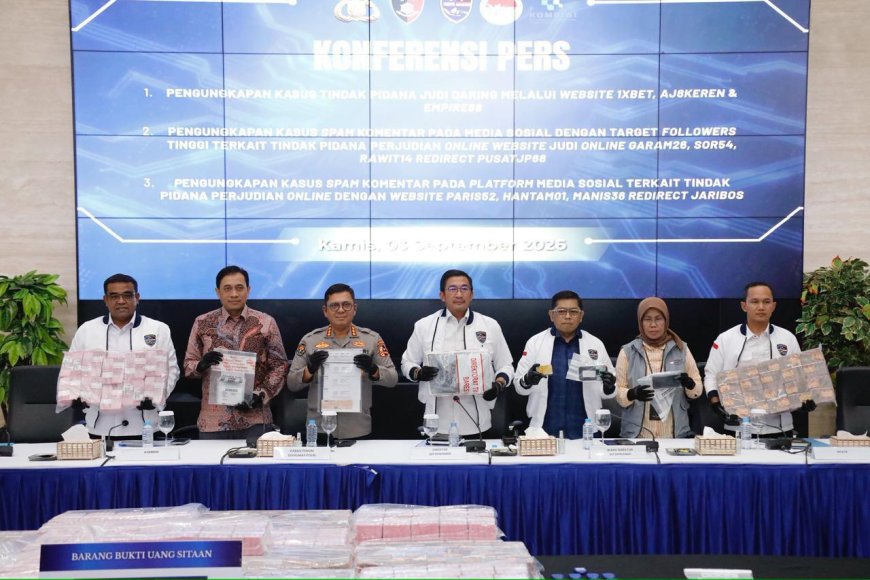Bareskrim Polri Ungkap Tiga Kasus Judi Online, Dana Puluhan Miliar Disita dan Dibekukan