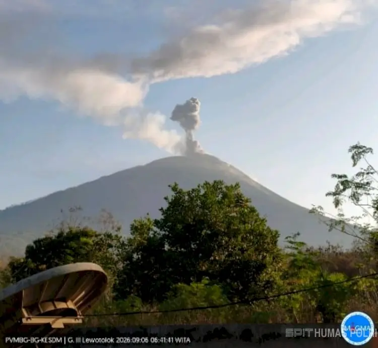 Erupsi Gunung Ili Lewotolok Kembali Terjadi, Polisi Tingkatkan Kesiapsiagaan