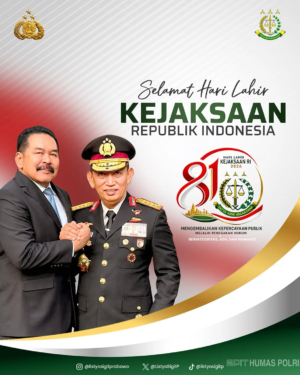 Kapolri Sampaikan Selamat HUT Kejaksaan RI ke-81, Dorong Penegakan Hukum Berintegritas dan Humanis