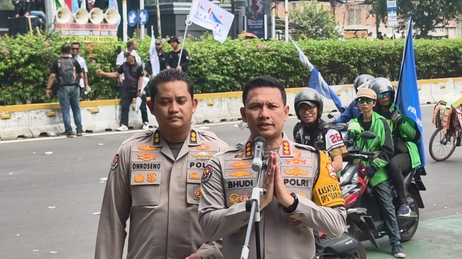 Polda Metro Jaya Apresiasi Penyampaian Aspirasi KBPBI dan KSPSI yang Tertib