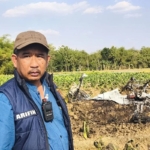 Polisi Cek TKP Pesawat Aerosport Jatuh dan Terbakar di Blora