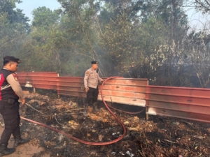 Respon Cepat Karhutla, Polda Kepri Padamkan Kebakaran Lahan di Galang dan Nongsa