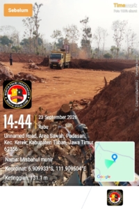 Dugaan Galian Tanah Merah Tanpa Izin di Padasan Kerek Tuban Disorot Warga