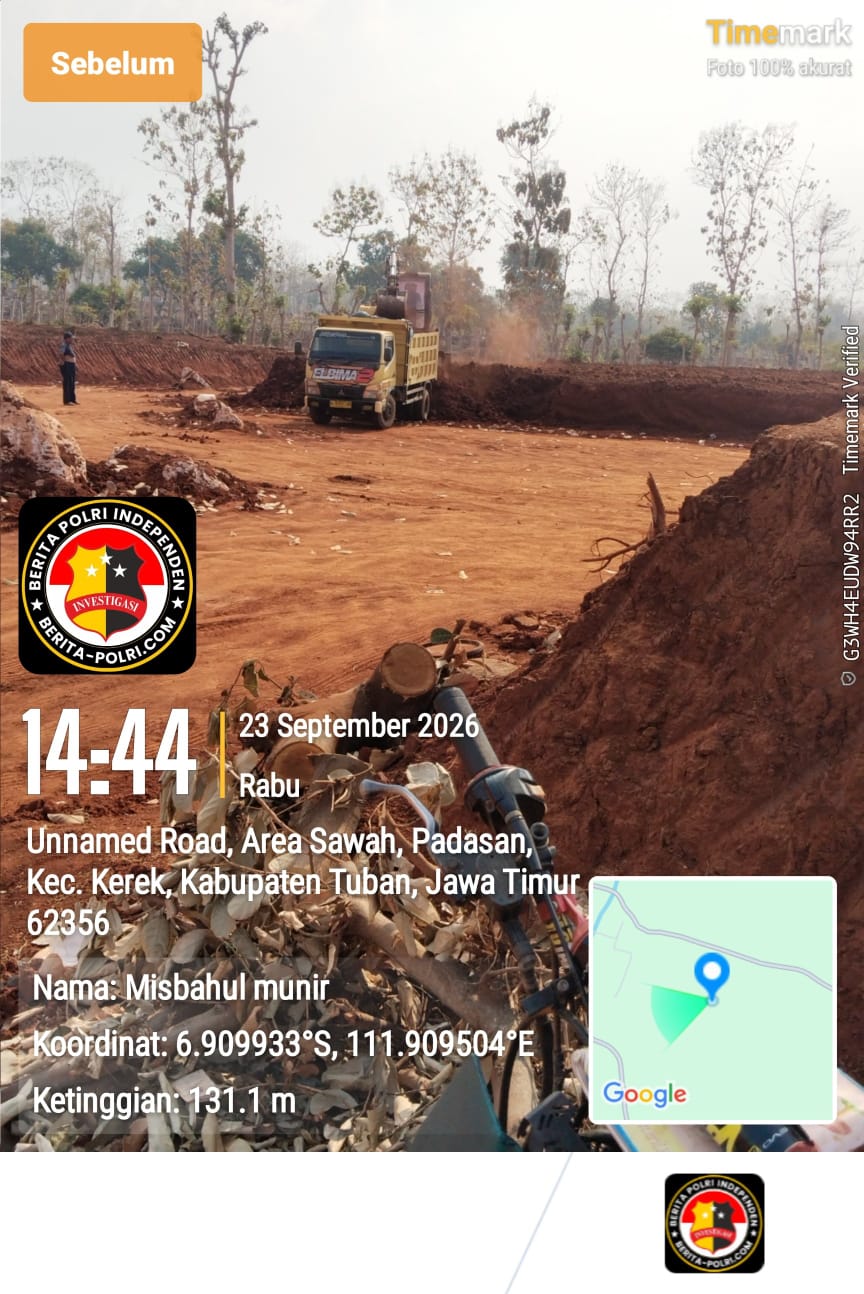 Dugaan Galian Tanah Merah Tanpa Izin di Padasan Kerek Tuban Disorot Warga