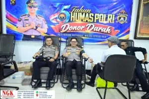 HUT ke-75 Humas Polri, Polda Jambi dan Jajaran Gelar Donor Darah, Ratusan Kantong Berhasil Dikumpulkan