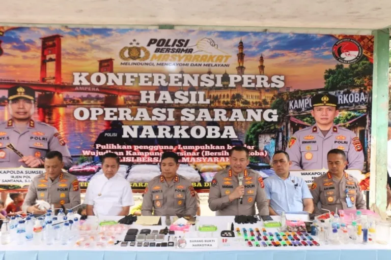 Operasi Sarang Narkoba Polda Sumsel Sasar 40 Titik, 81 Orang Diamankan dalam Sepekan