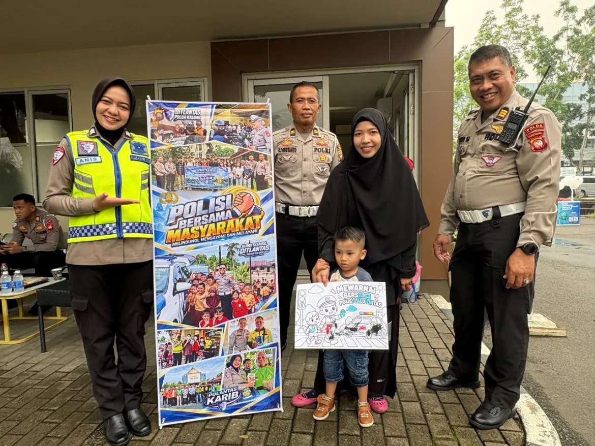 Ditlantas Polda Kalbar Edukasi Anak tentang Keselamatan Berlalu Lintas melalui Kegiatan Mewarnai