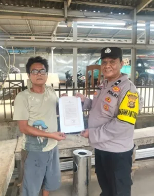 Cegah Kebakaran Hutan dan Lahan, Bhabinkamtibmas Polsek Betung Edukasi Warga Desa Taja Raya II