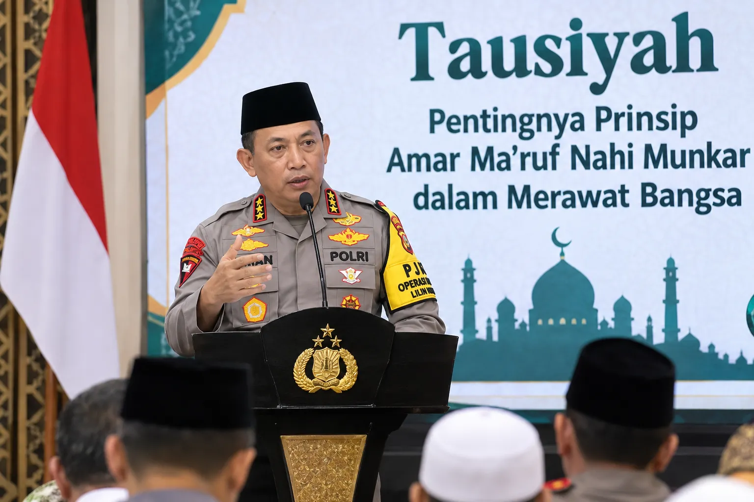 Kapolri Tausiyah Pentingnya Prinsip Amar Ma’ruf Nahi Munkar dalam Rawat Bangsa