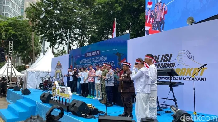 Peringati Sumpah Pemuda, Polda Metro dan Mahasiswa Gelar Deklarasi di HI