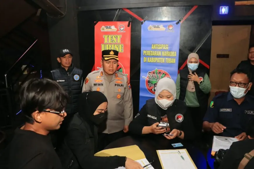 Polresta Tuban Gelar Razia di Tiga Tempat Hiburan Malam, Hasil Tes Urine 52 Pengunjung Negatif