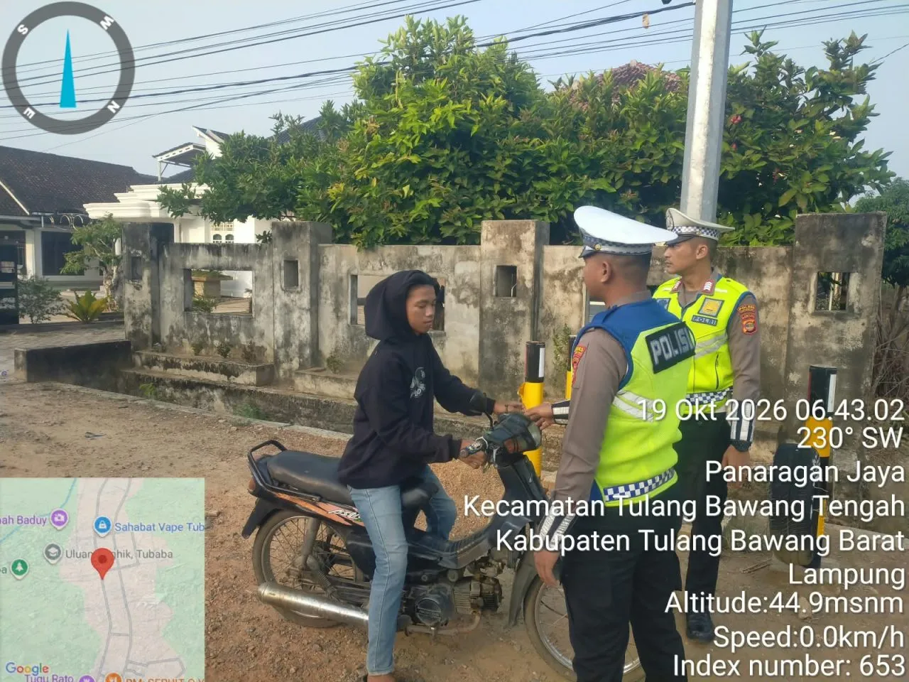 Satlantas Polres Tulang Bawang Barat Gelar Pengamanan Rawan Pagi, Pastikan Arus Lalu Lintas Aman dan Lancar