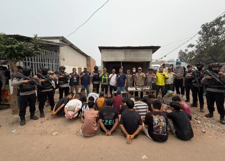 Polda Sumsel dan Polres Banyuasin Kembali Gelar Operasi Narkoba, 18 Orang Diamankan di Kenten Laut