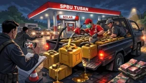 DIDUGA JADI SARANG PERMAINAN MAFIA BBM SUBSIDI, DISTRIBUSI SOLAR DAN PERTALITE DI TUBAN DISOROT, APH DIMINTA BERTINDAK TEGAS!
