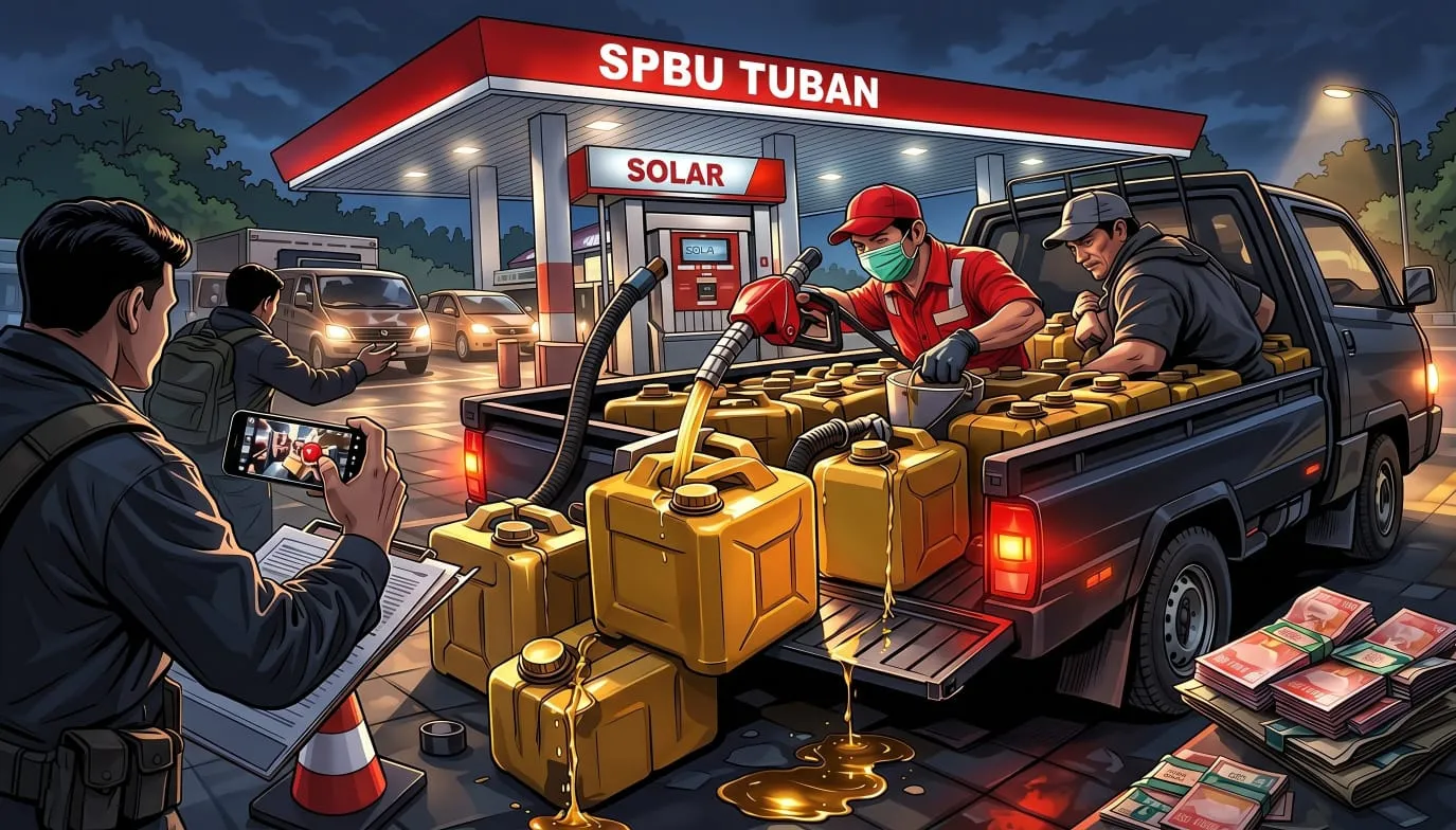 DIDUGA JADI SARANG PERMAINAN MAFIA BBM SUBSIDI, DISTRIBUSI SOLAR DAN PERTALITE DI TUBAN DISOROT, APH DIMINTA BERTINDAK TEGAS!