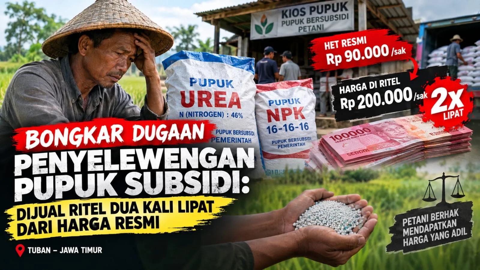 Bongkar Dugaan Penyelewengan Pupuk Subsidi: Dijual Ritel Dua Kali Lipat dari Harga Resmi