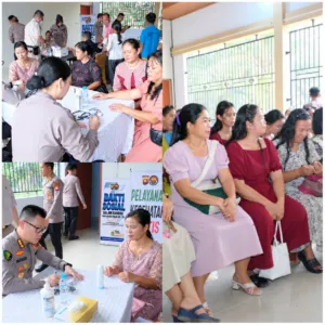 Sambut HUT ke-75 Humas Polri, Bidhumas Polda Kalbar dan Biddokkes Gelar Pengobatan Gratis di Kabupaten Sanggau
