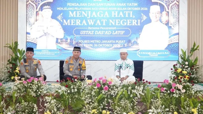 Polres Jakpus Gelar Doa Bersama untuk Jakarta dan Santuni 100 Anak Yatim
